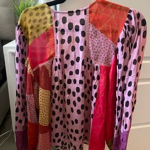 Anthropologie work top with tags